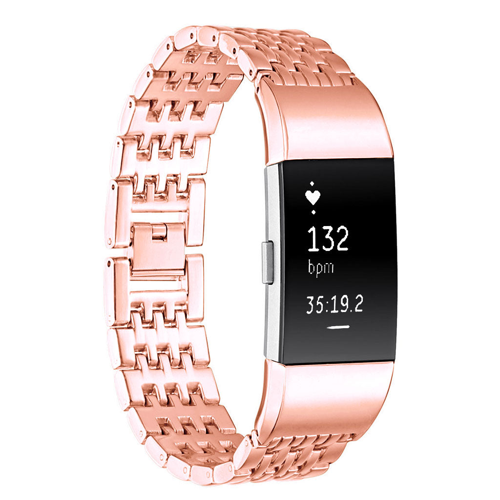 Metal H-Link Watch Strap for Fitbit Charge 2
