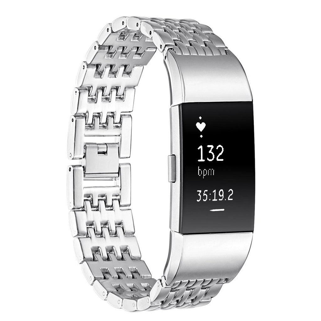 Metal H-Link Watch Strap for Fitbit Charge 2