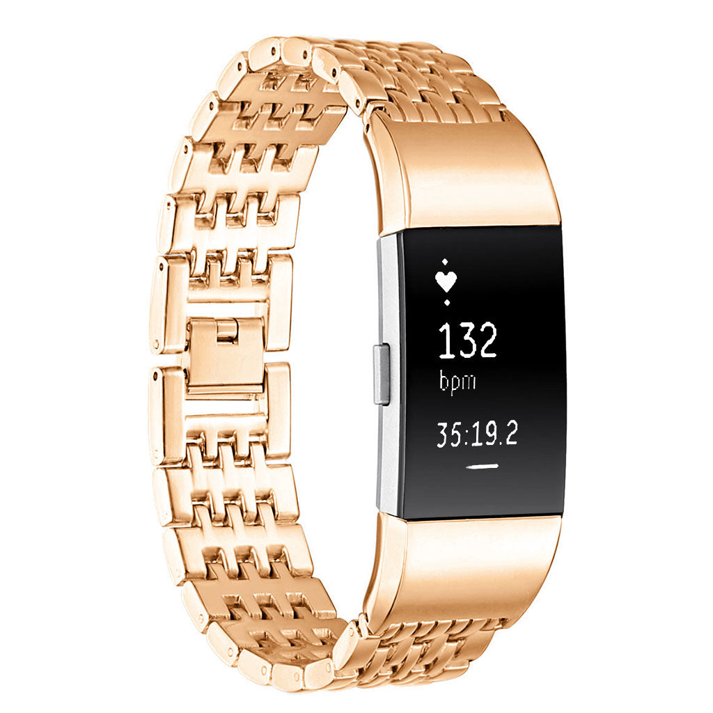 Metal H-Link Watch Strap for Fitbit Charge 2