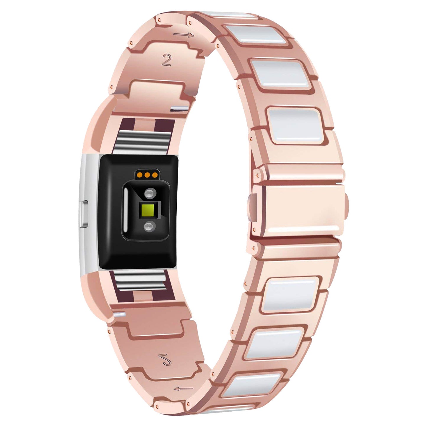 Stainless Steel Ceramic Strap for Fitbit Charge 2