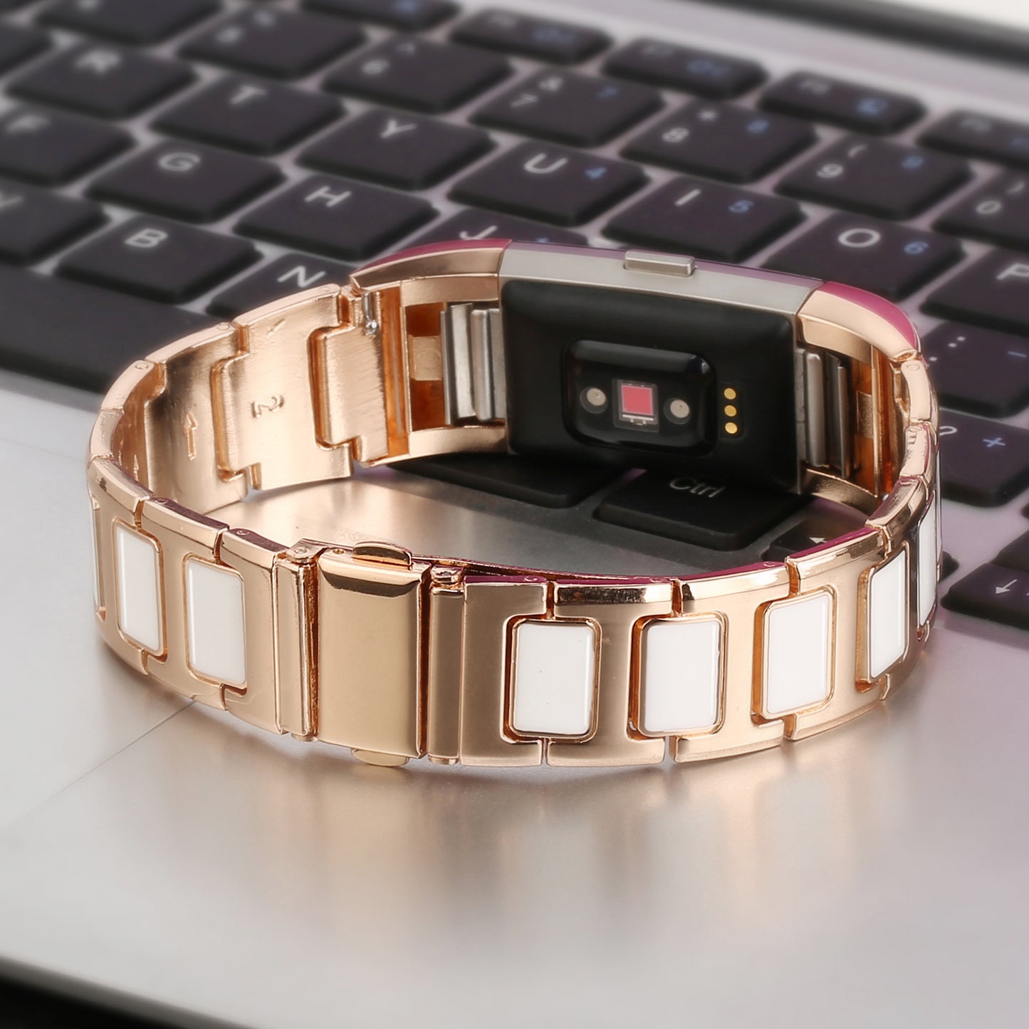 Stainless Steel Ceramic Strap for Fitbit Charge 2