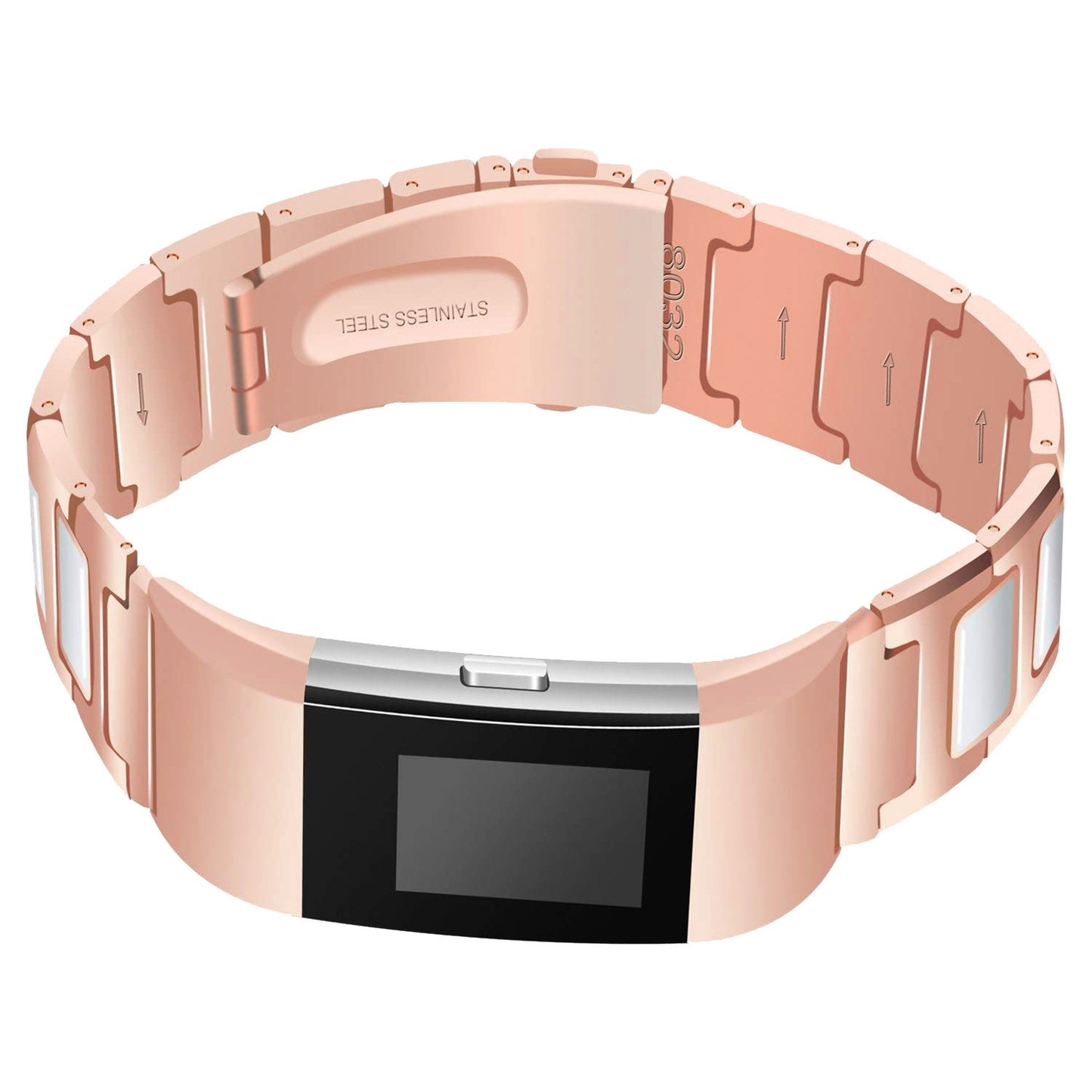 Stainless Steel Bracelet with Rhinestones for Fitbit Versa 3