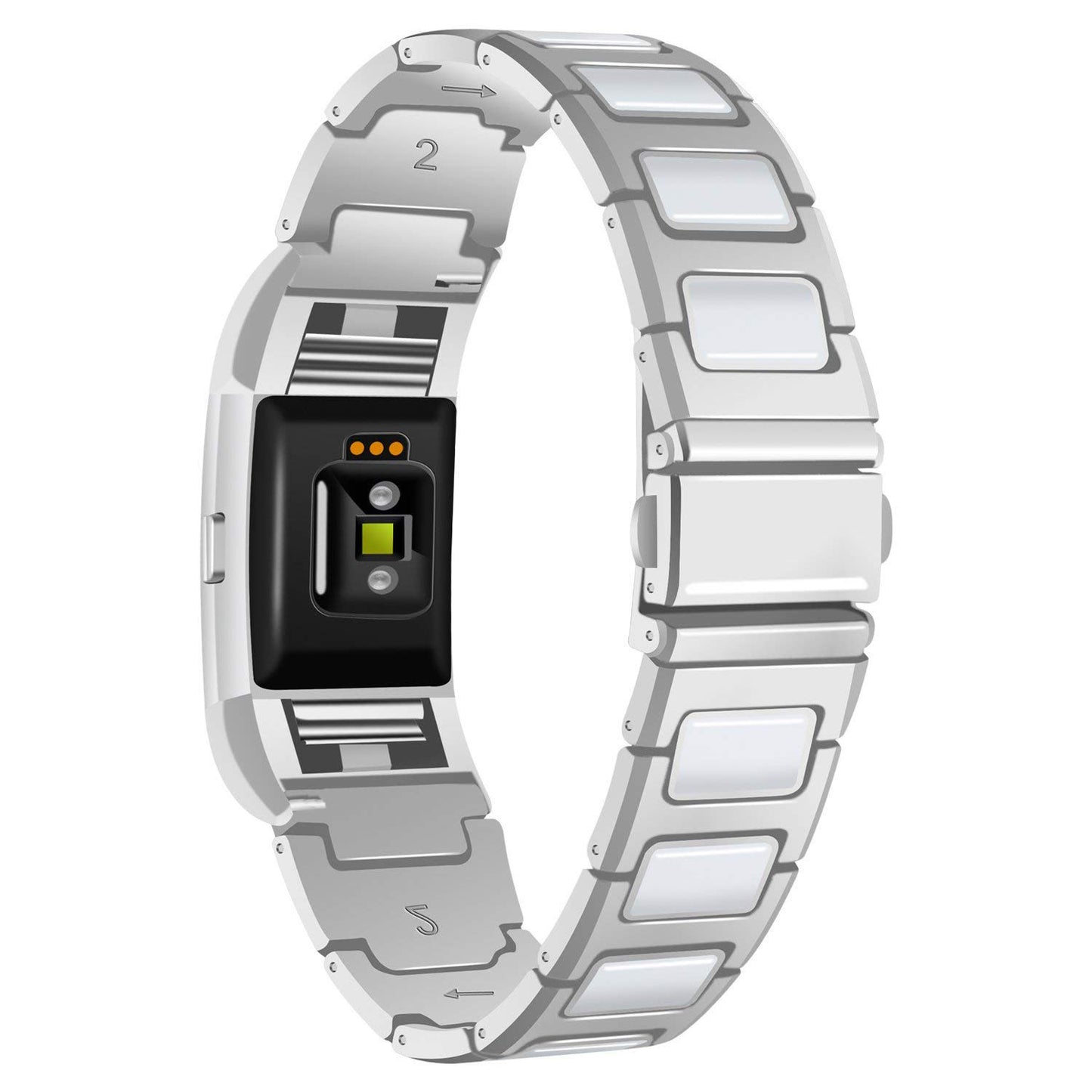 Stainless Steel Ceramic Strap for Fitbit Charge 2