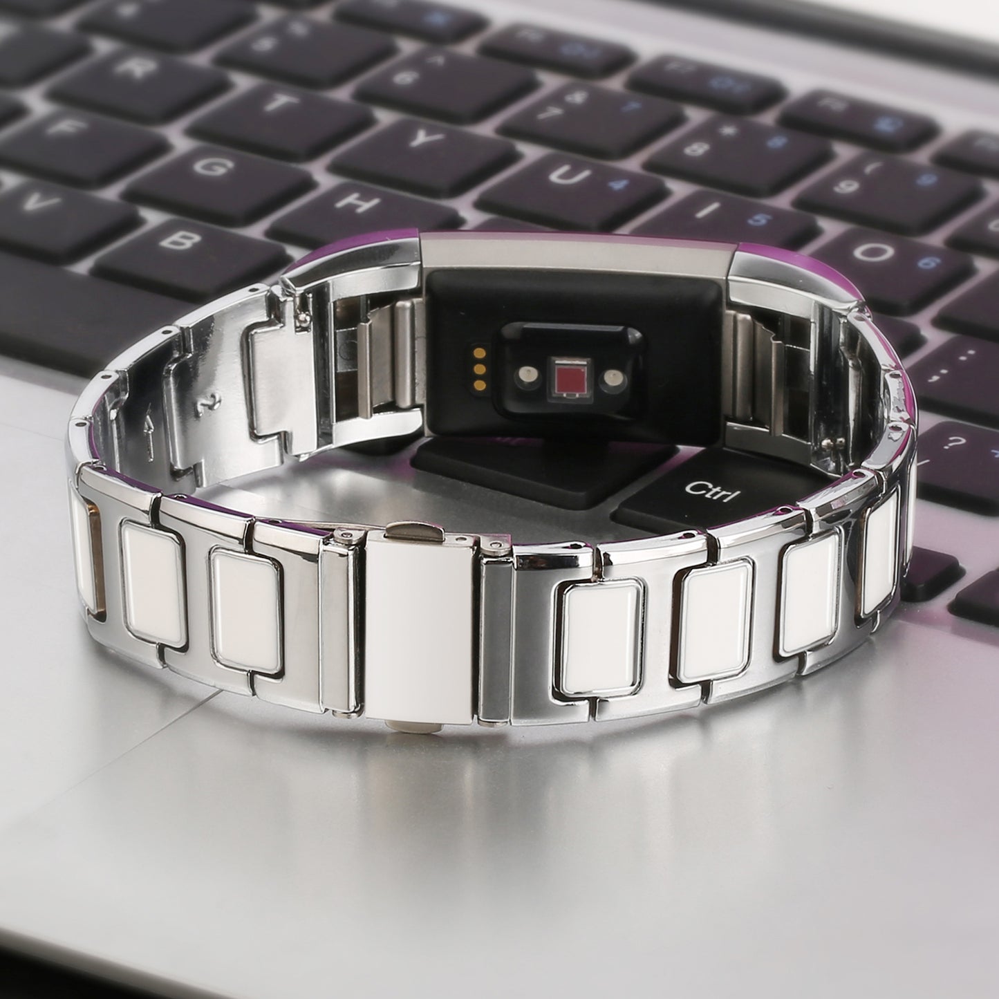 Stainless Steel Ceramic Strap for Fitbit Charge 2