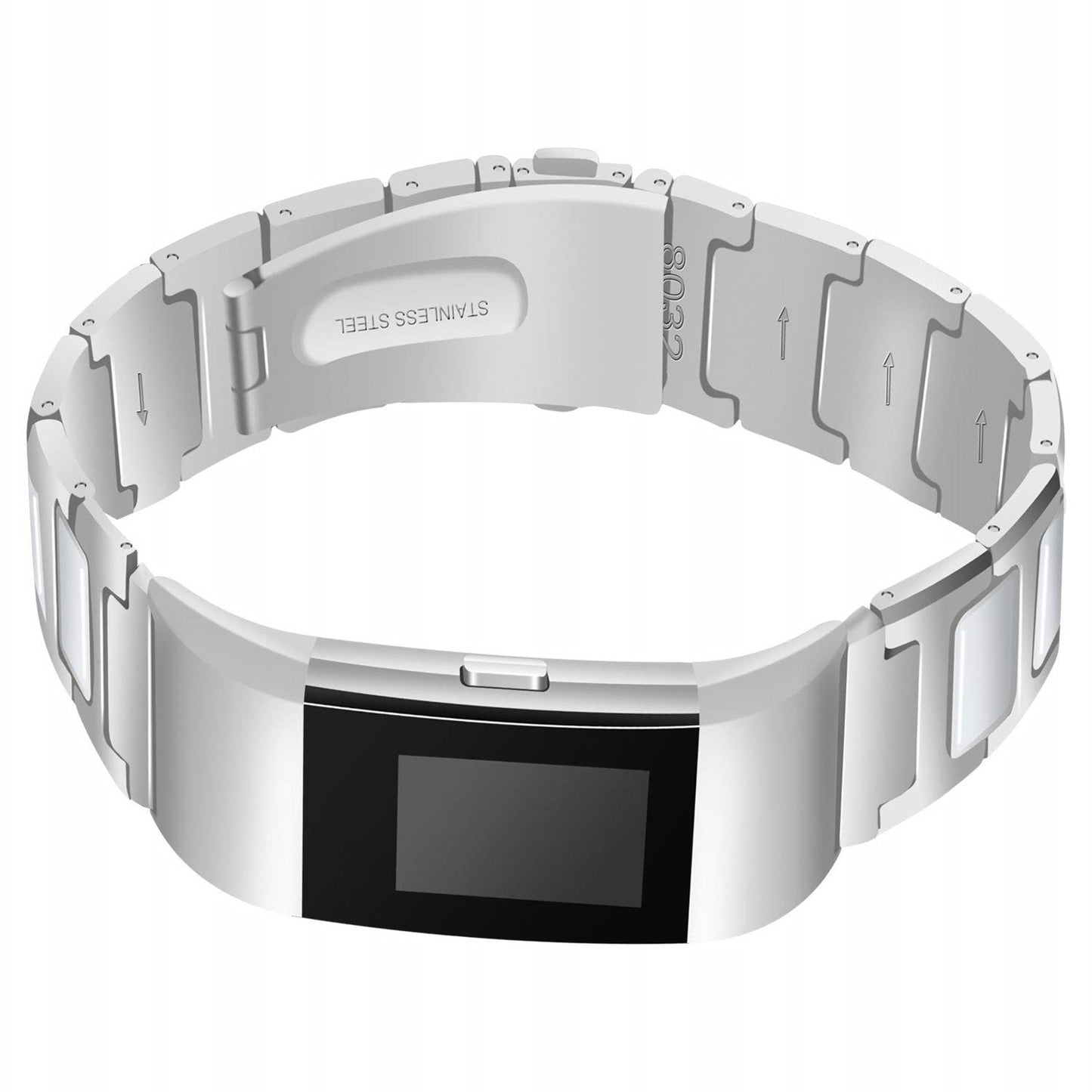 Stainless Steel Ceramic Strap for Fitbit Charge 2