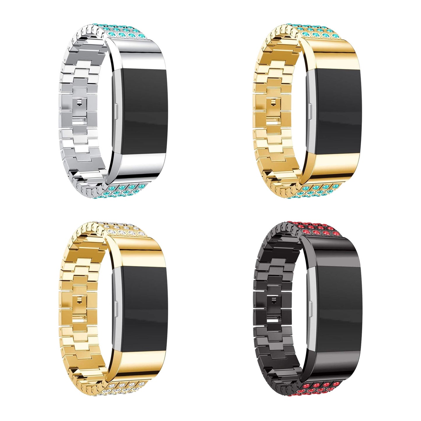 Metal Rhinestone Strap for Fitbit Charge 2
