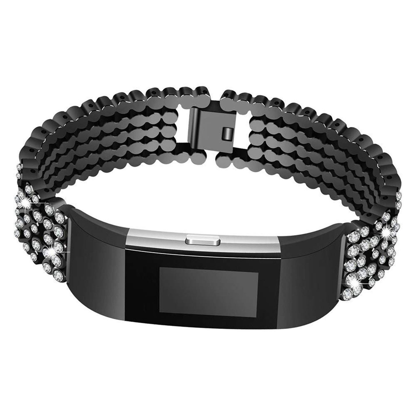Metal Rhinestone Bracelet for Fitbit Charge 2