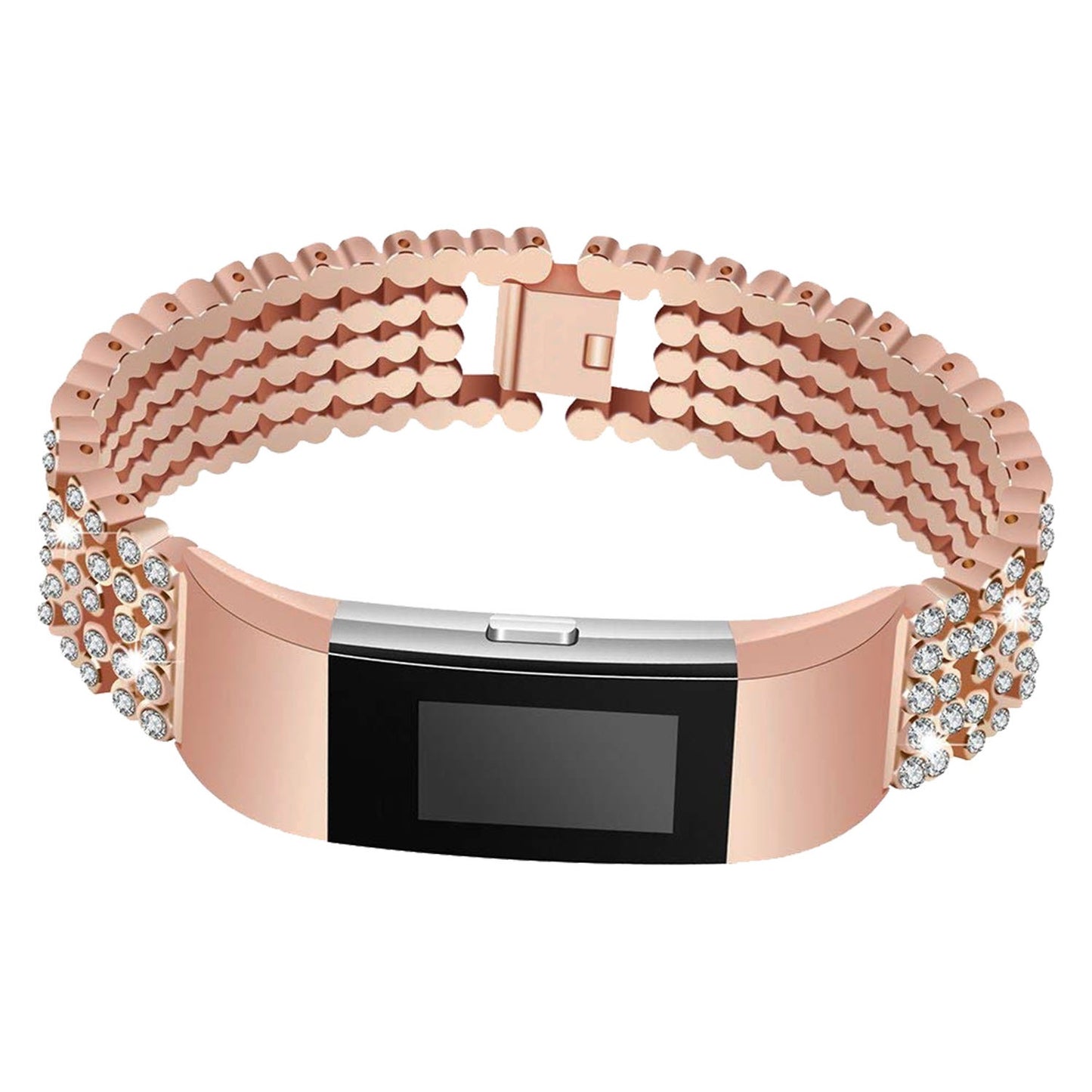 Metal Rhinestone Bracelet for Fitbit Charge 2