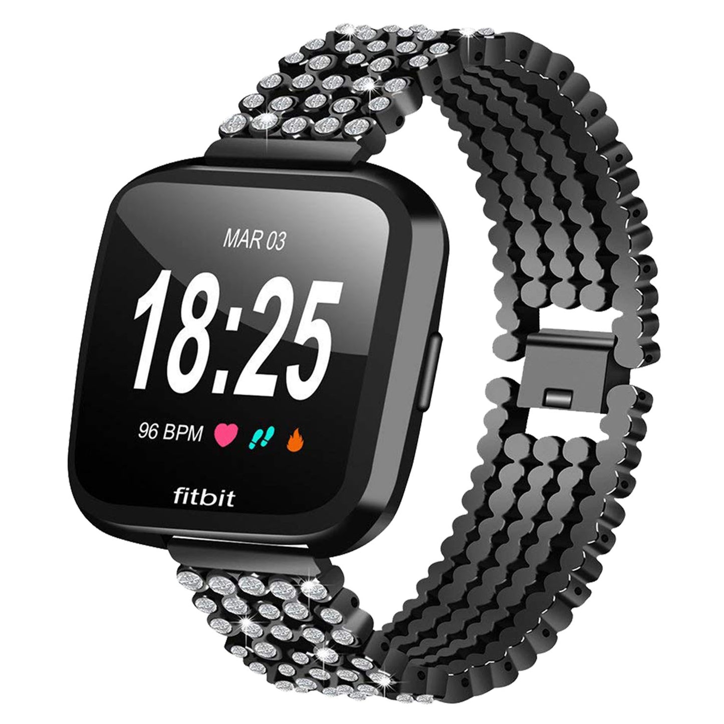 Stainless Steel Rhinestone Strap for Fitbit Versa & Versa 2