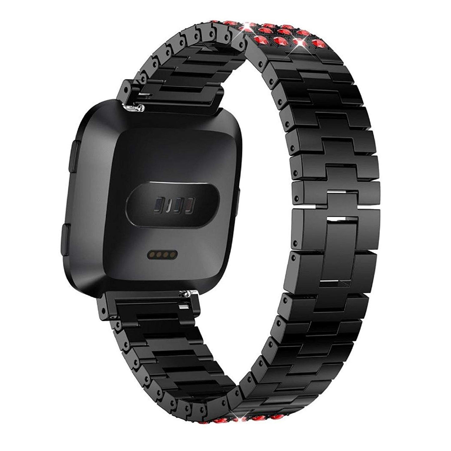Stainless Steel Strap w/ Rhinestones for Fitbit Versa & Versa 2
