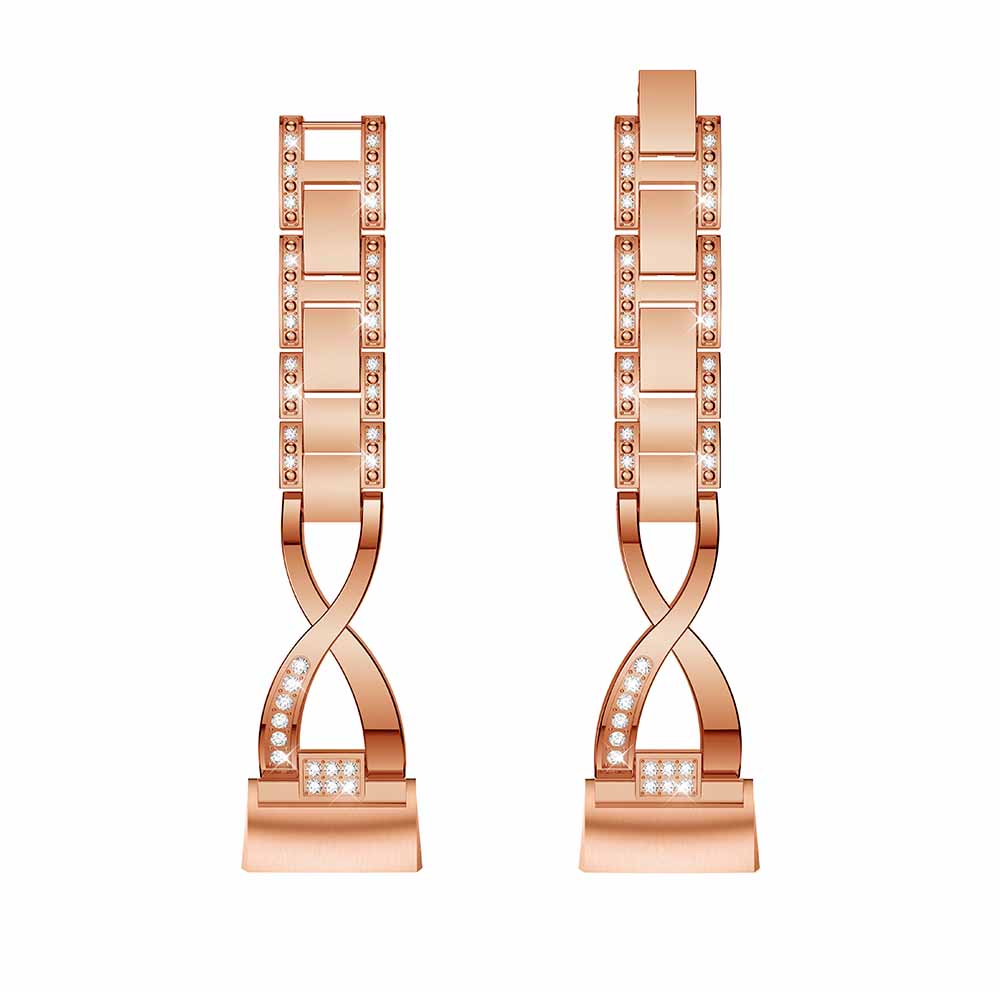 Alloy Strap w/ Rhinestones for Fitbit Charge 3 & Charge 4