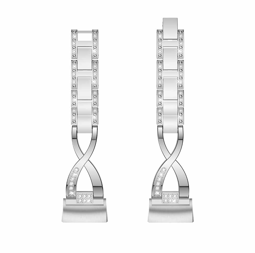 Alloy Strap w/ Rhinestones for Fitbit Charge 3 & Charge 4