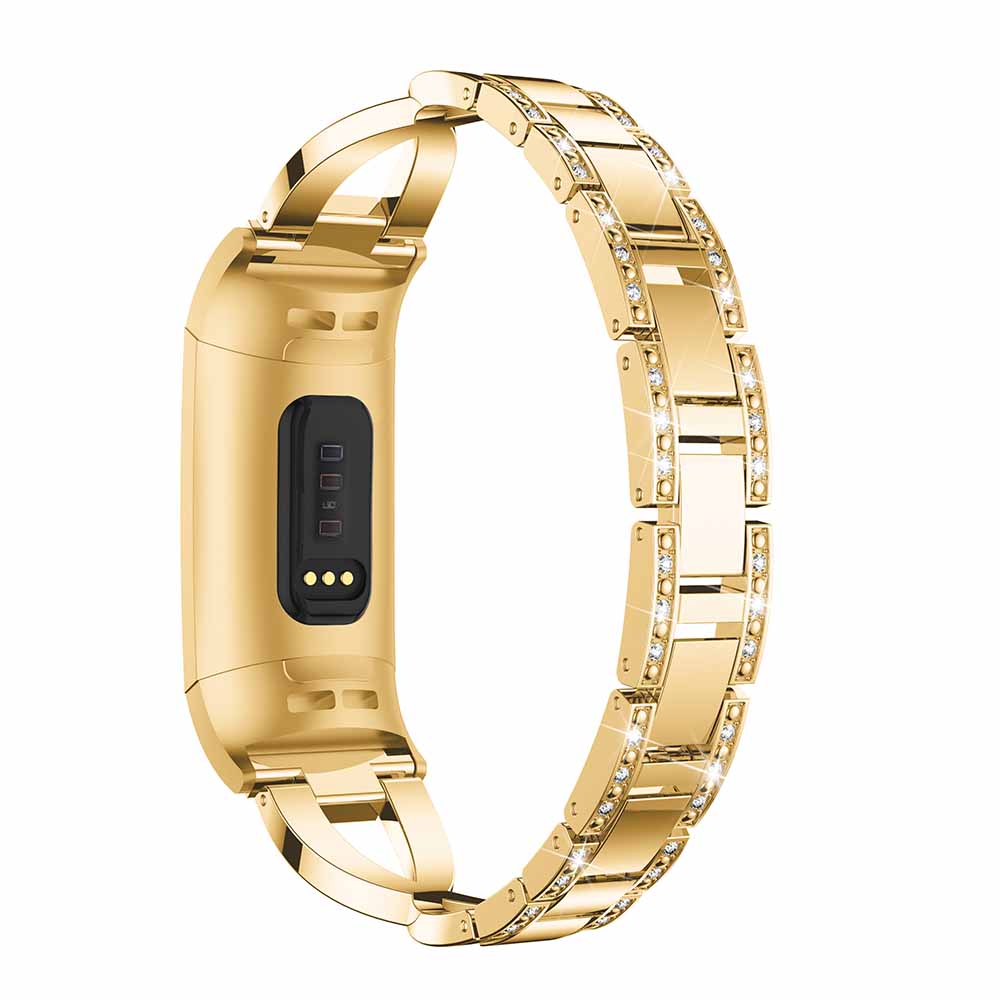 Alloy Strap w/ Rhinestones for Fitbit Charge 3 & Charge 4
