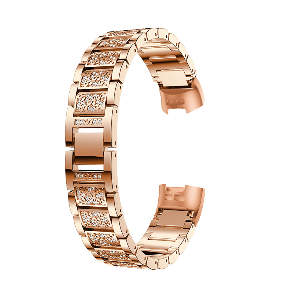 Metal Strap w/ Rhinestones for Fitbit Charge 3 & Charge 4