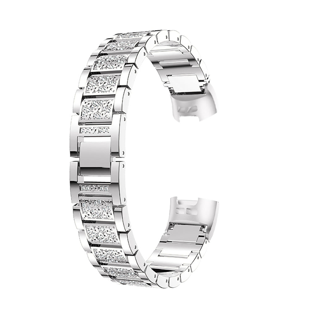 Metal Strap w/ Rhinestones for Fitbit Charge 3 & Charge 4