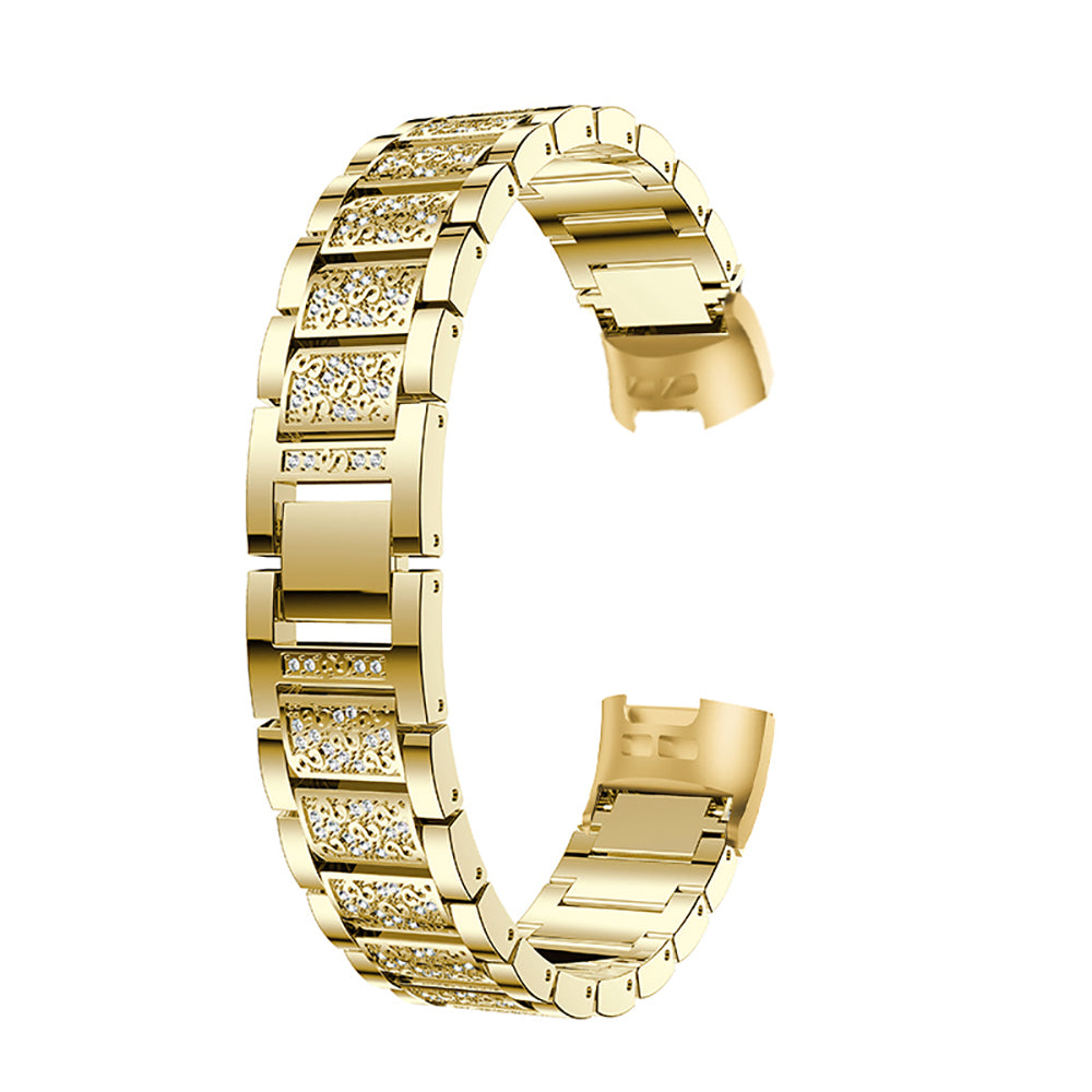 Metal Strap w/ Rhinestones for Fitbit Charge 3 & Charge 4
