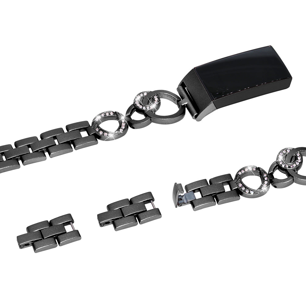 Alloy Bracelet w/ Rhinestones for Fitbit Charge 3 & Charge 4