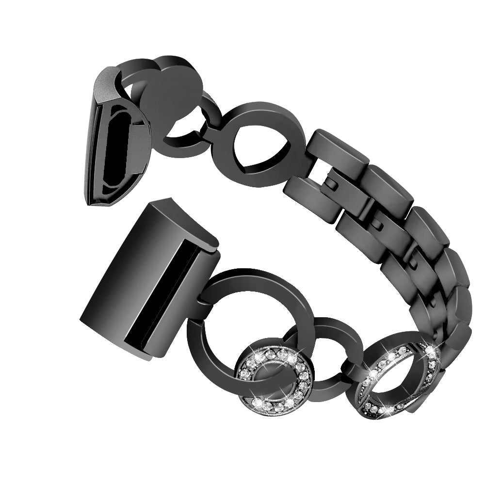 Alloy Bracelet w/ Rhinestones for Fitbit Charge 3 & Charge 4
