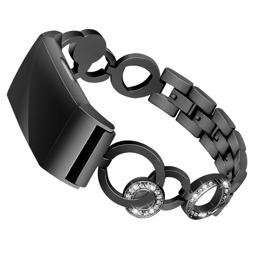 Alloy Bracelet w/ Rhinestones for Fitbit Charge 3 & Charge 4