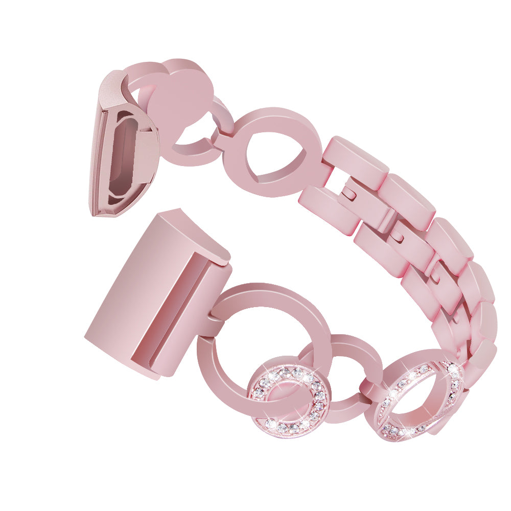 Alloy Bracelet w/ Rhinestones for Fitbit Charge 3 & Charge 4