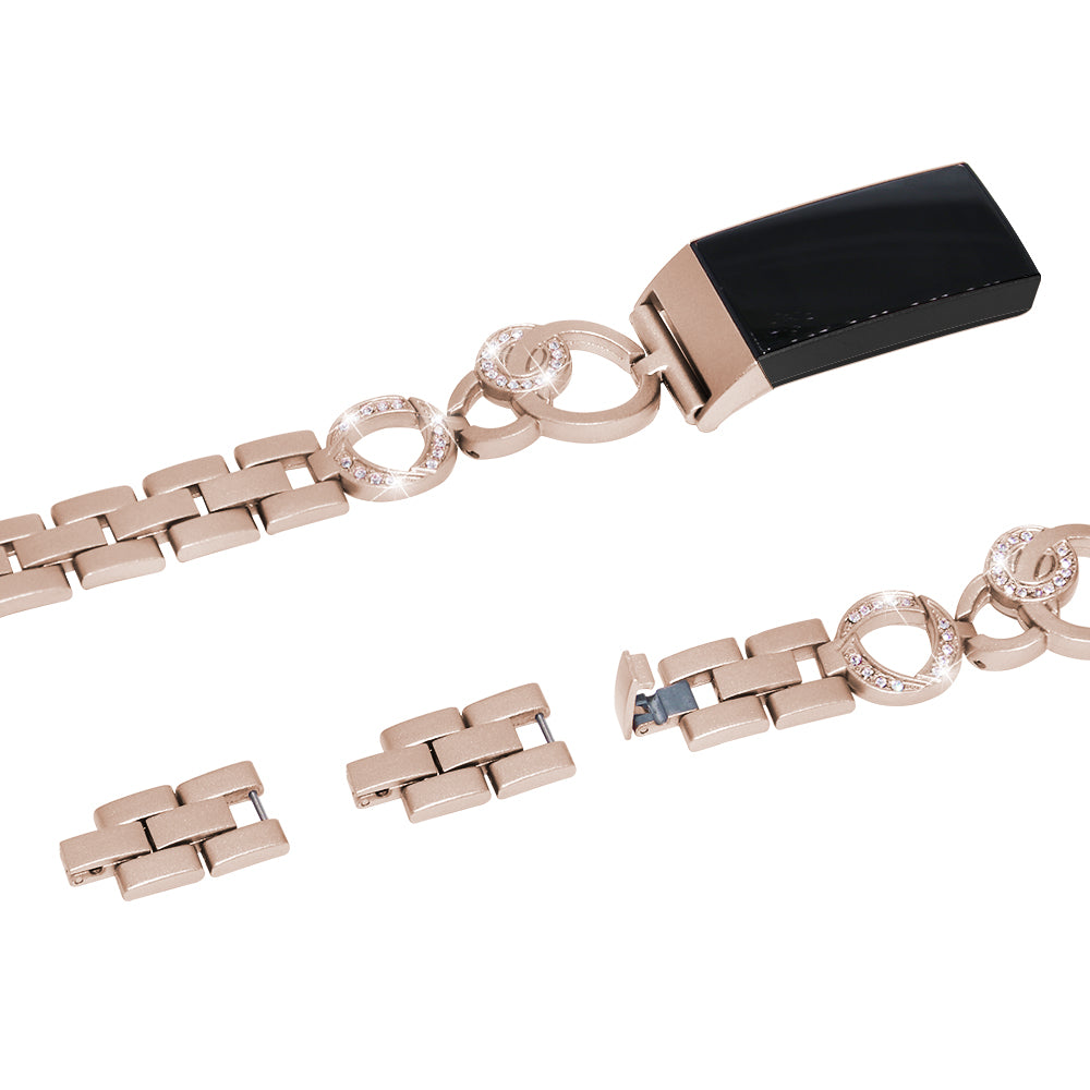 Alloy Bracelet w/ Rhinestones for Fitbit Charge 3 & Charge 4