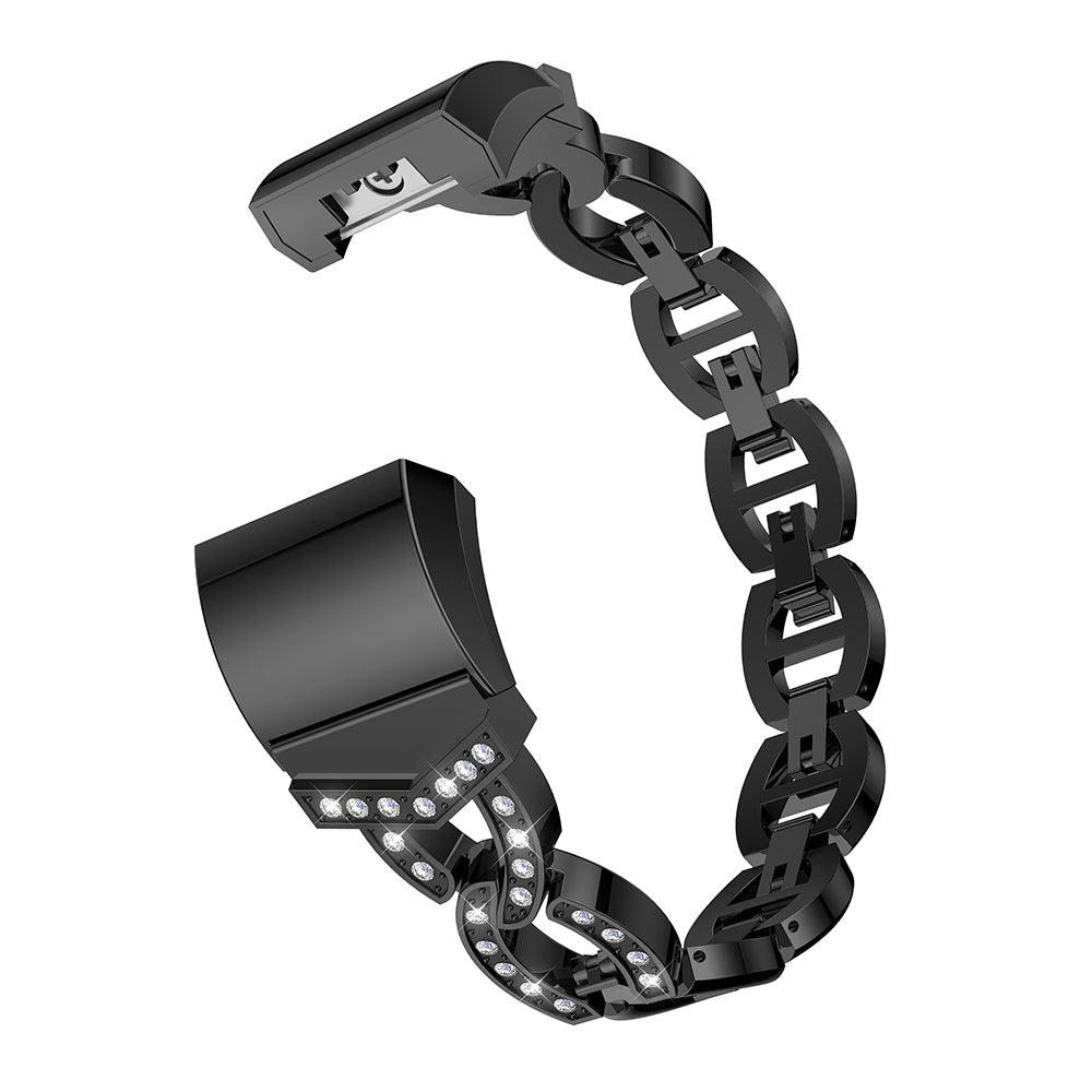 Link Bracelet with Rhinestones for Fitbit Charge 2
