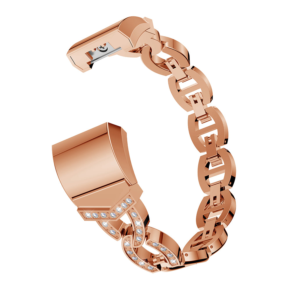 Link Bracelet with Rhinestones for Fitbit Charge 2