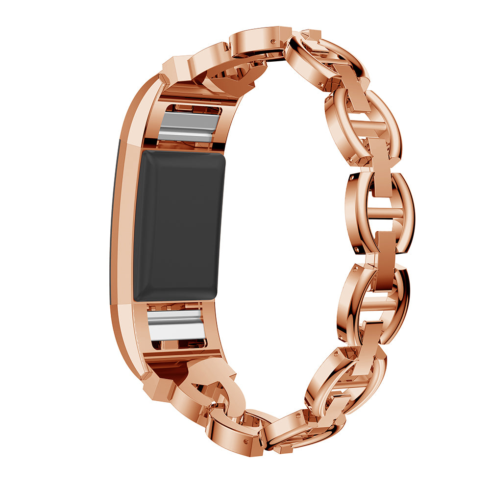 Link Bracelet with Rhinestones for Fitbit Charge 2