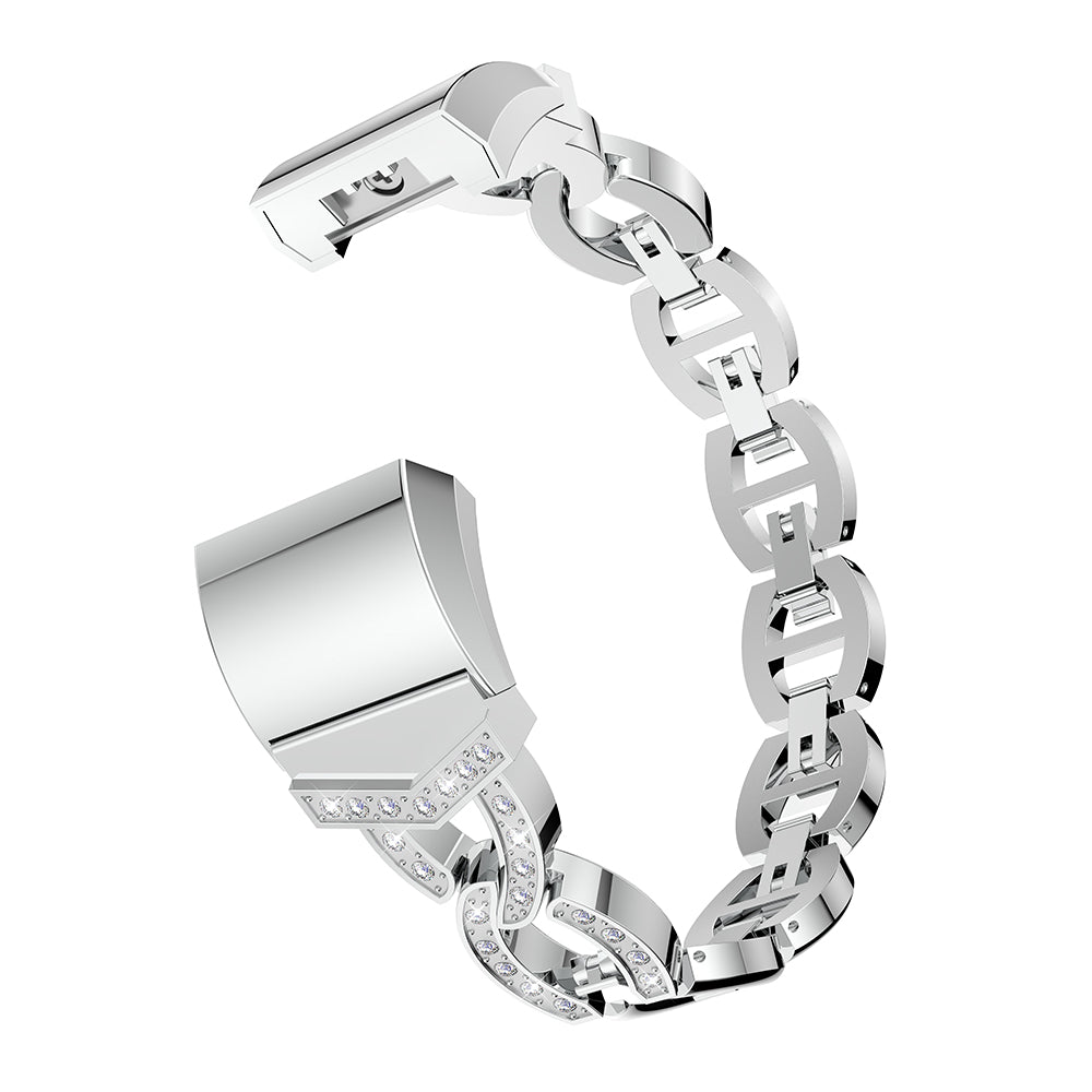 Link Bracelet with Rhinestones for Fitbit Charge 2