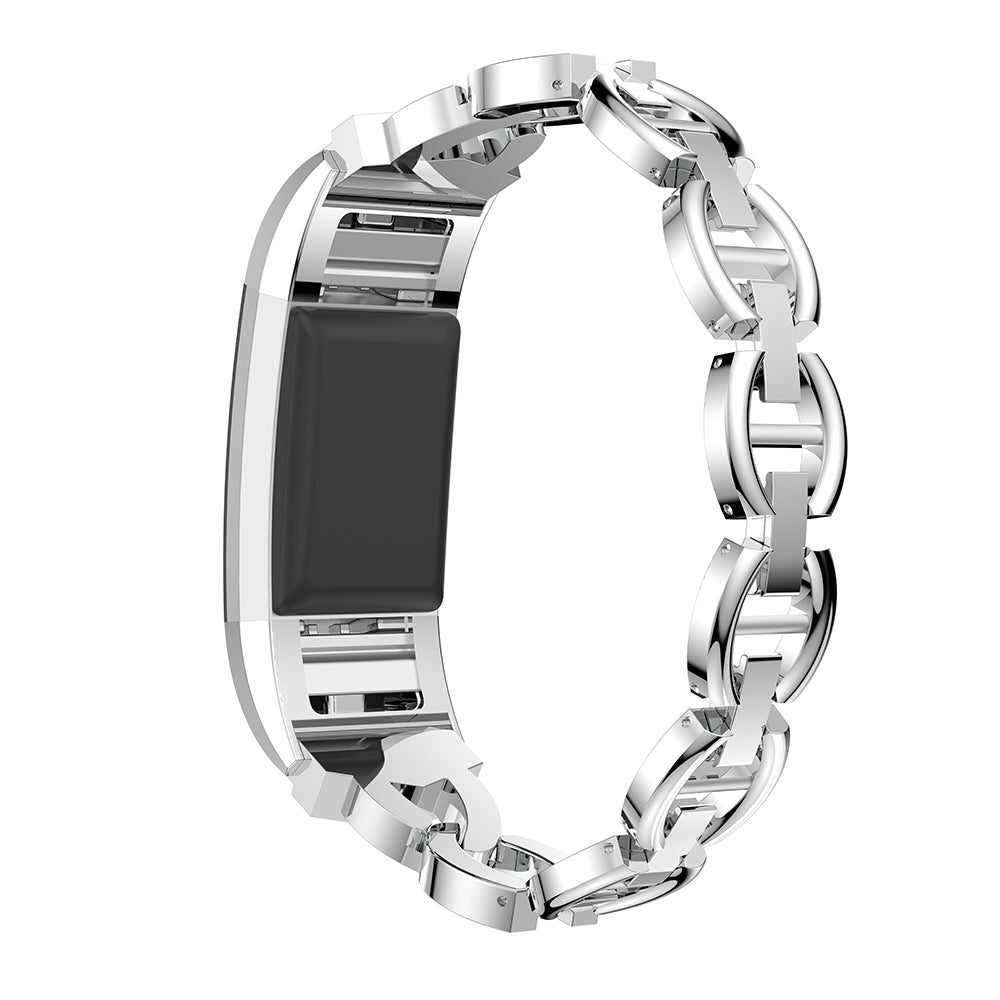 Link Bracelet with Rhinestones for Fitbit Charge 2