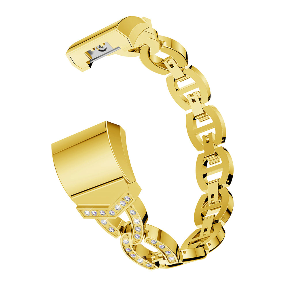 Link Bracelet with Rhinestones for Fitbit Charge 2