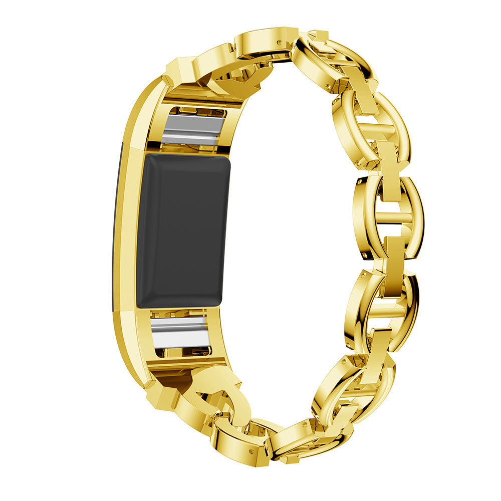 Link Bracelet with Rhinestones for Fitbit Charge 2