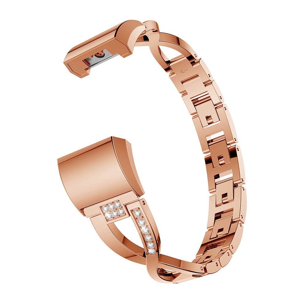 Alloy Bracelet with Rhinestones for Fitbit Charge 2