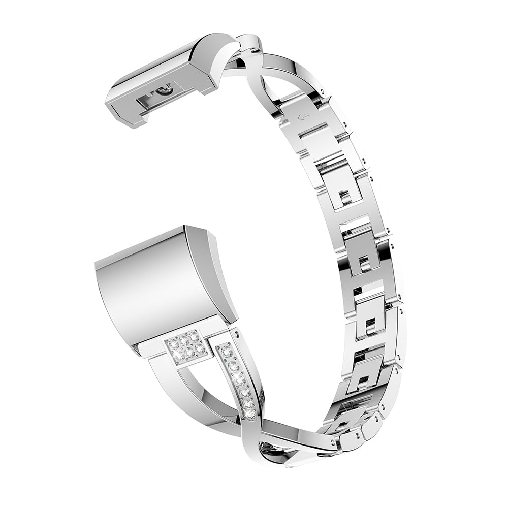 Alloy Bracelet with Rhinestones for Fitbit Charge 2