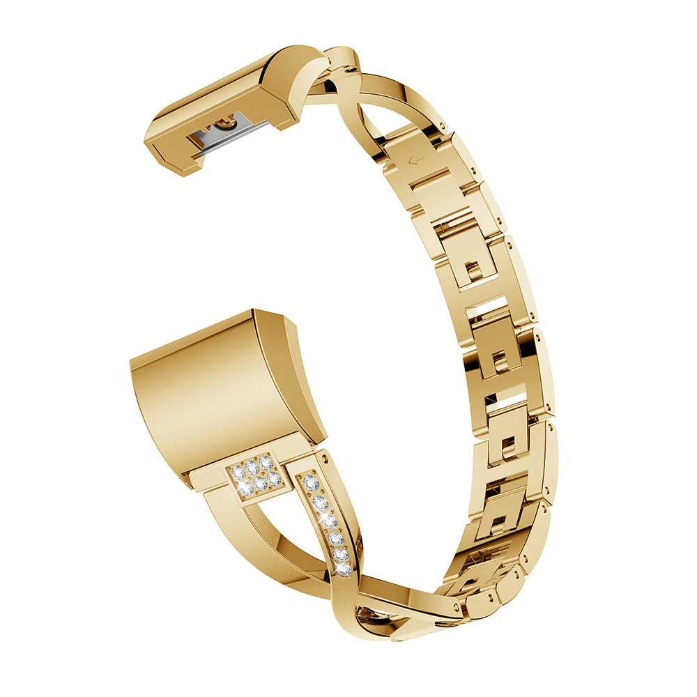Alloy Bracelet with Rhinestones for Fitbit Charge 2