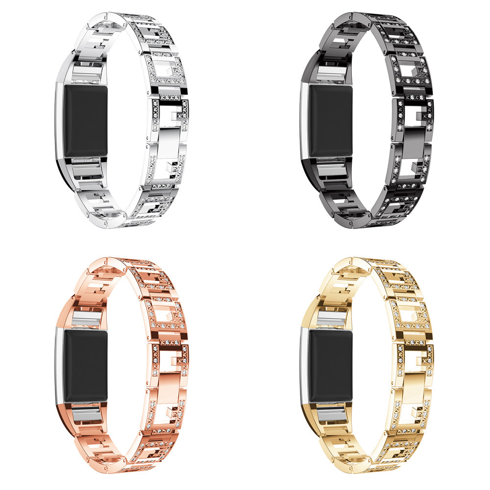 Alloy Band with Rhinestones for Fitbit Charge 2