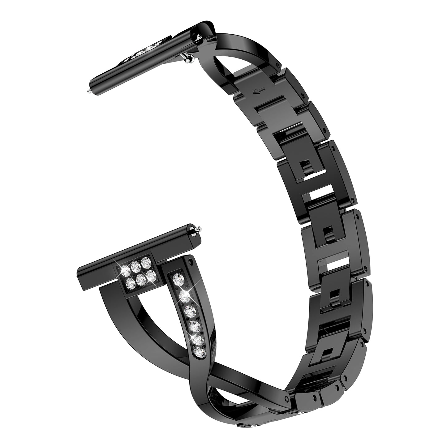 Alloy Bracelet w/ Rhinestones for Fitbit Charge 3 & Charge 4