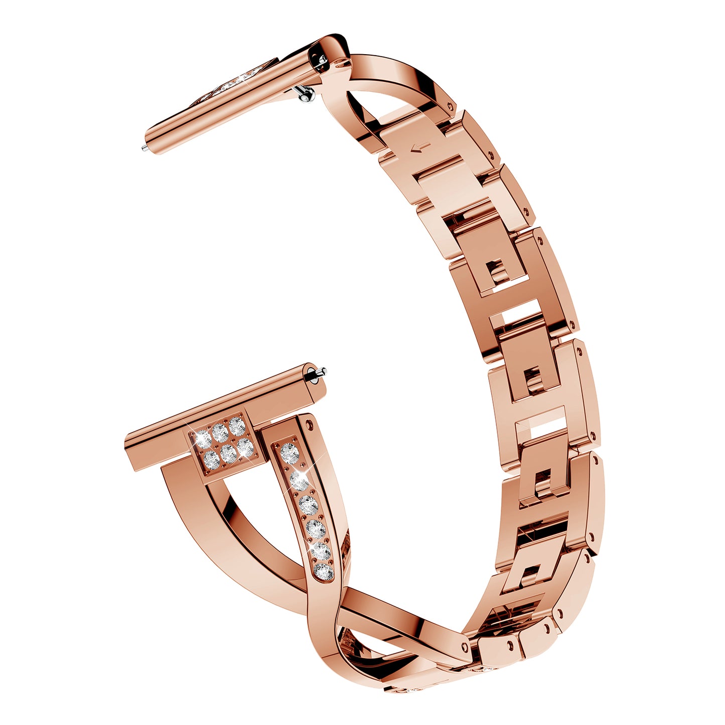 Alloy Bracelet w/ Rhinestones for Fitbit Charge 3 & Charge 4