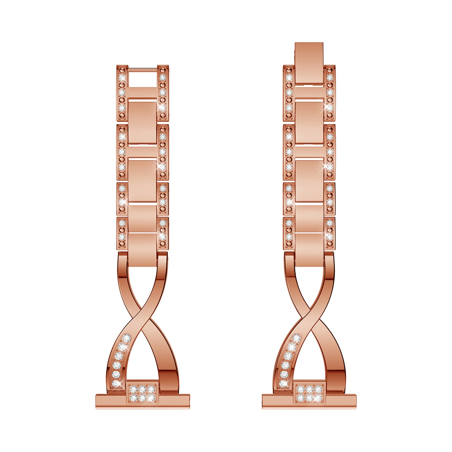 Alloy Bracelet w/ Rhinestones for Fitbit Charge 3 & Charge 4