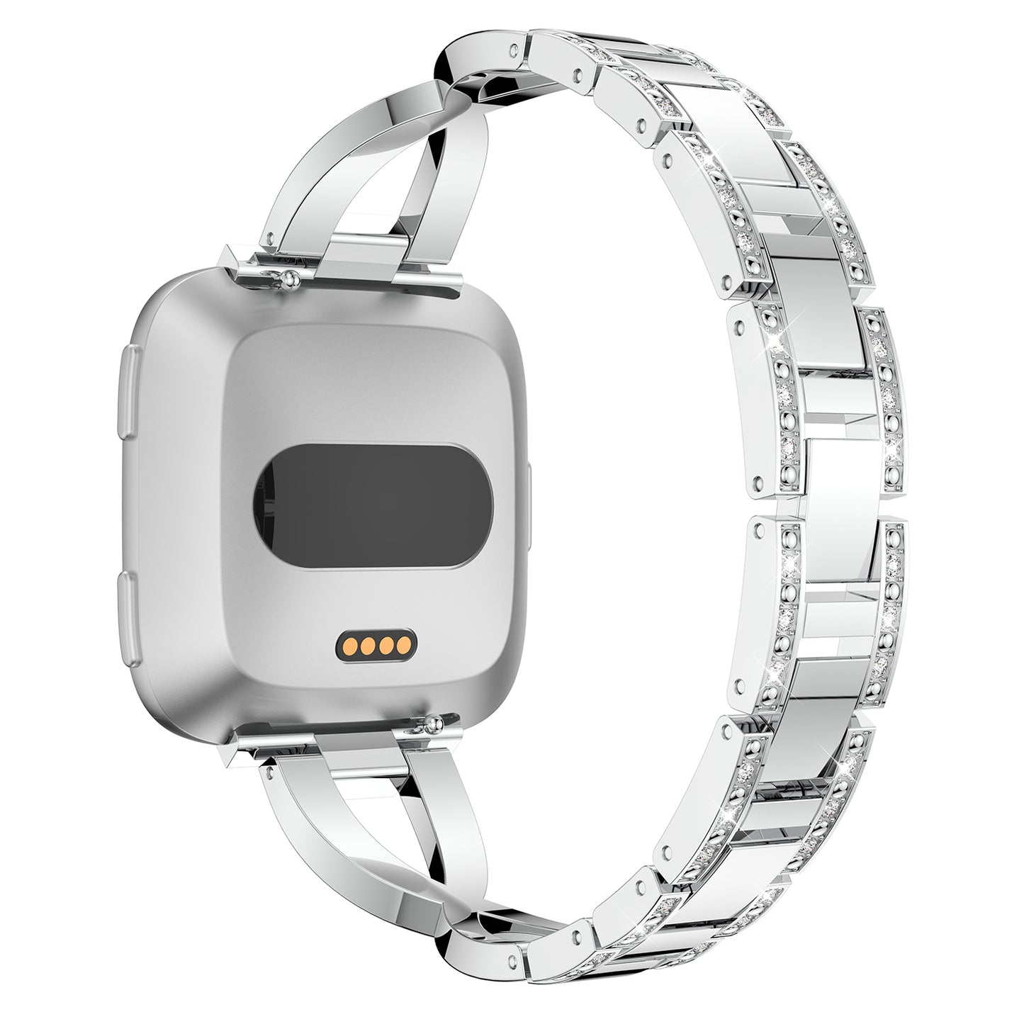 Alloy Bracelet w/ Rhinestones for Fitbit Charge 3 & Charge 4