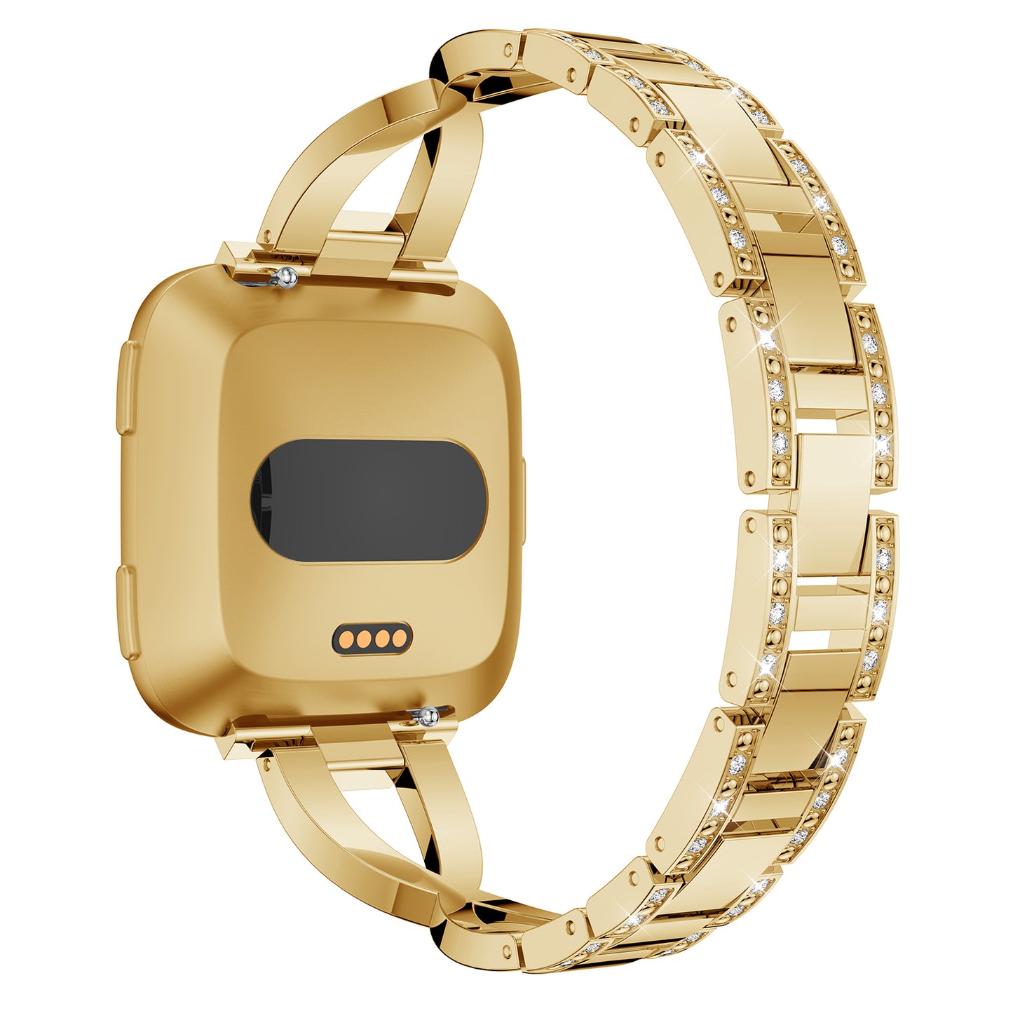 Alloy Bracelet w/ Rhinestones for Fitbit Charge 3 & Charge 4