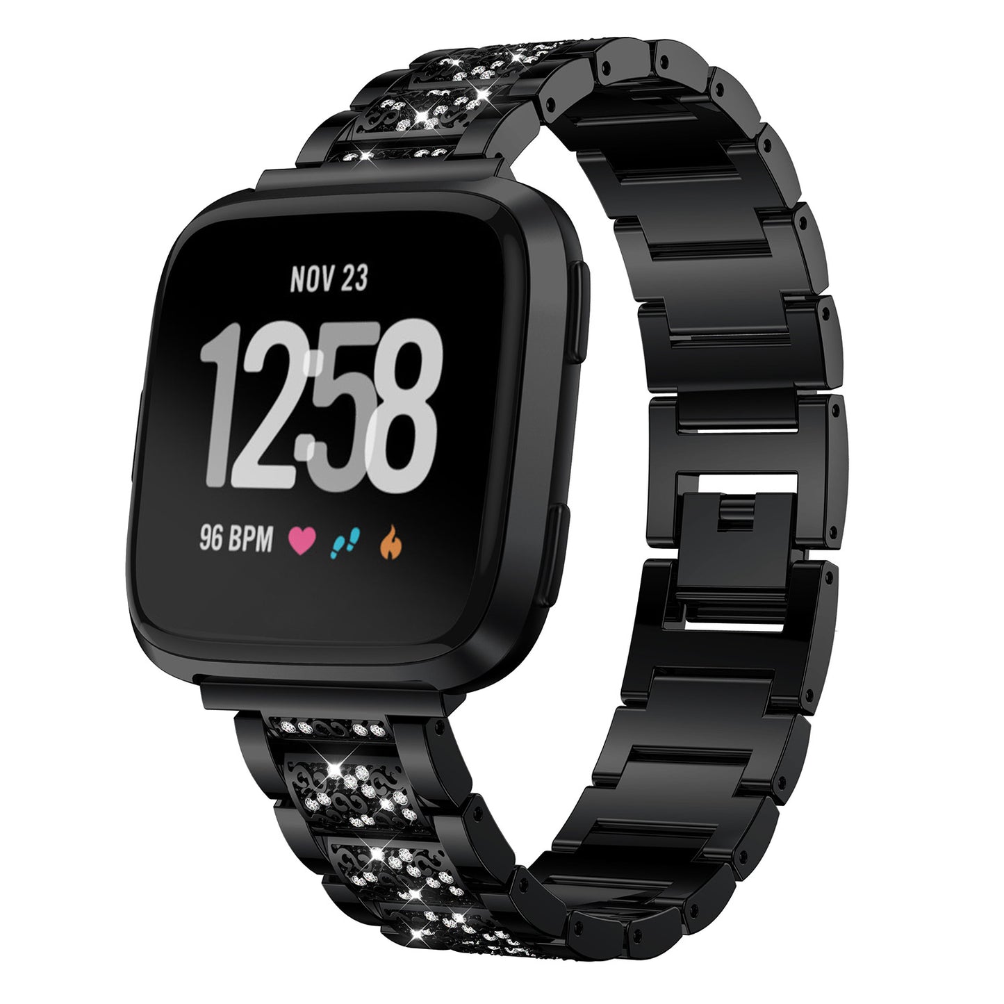 Link Strap w/ Rhinestones for Fitbit Versa & Versa 2