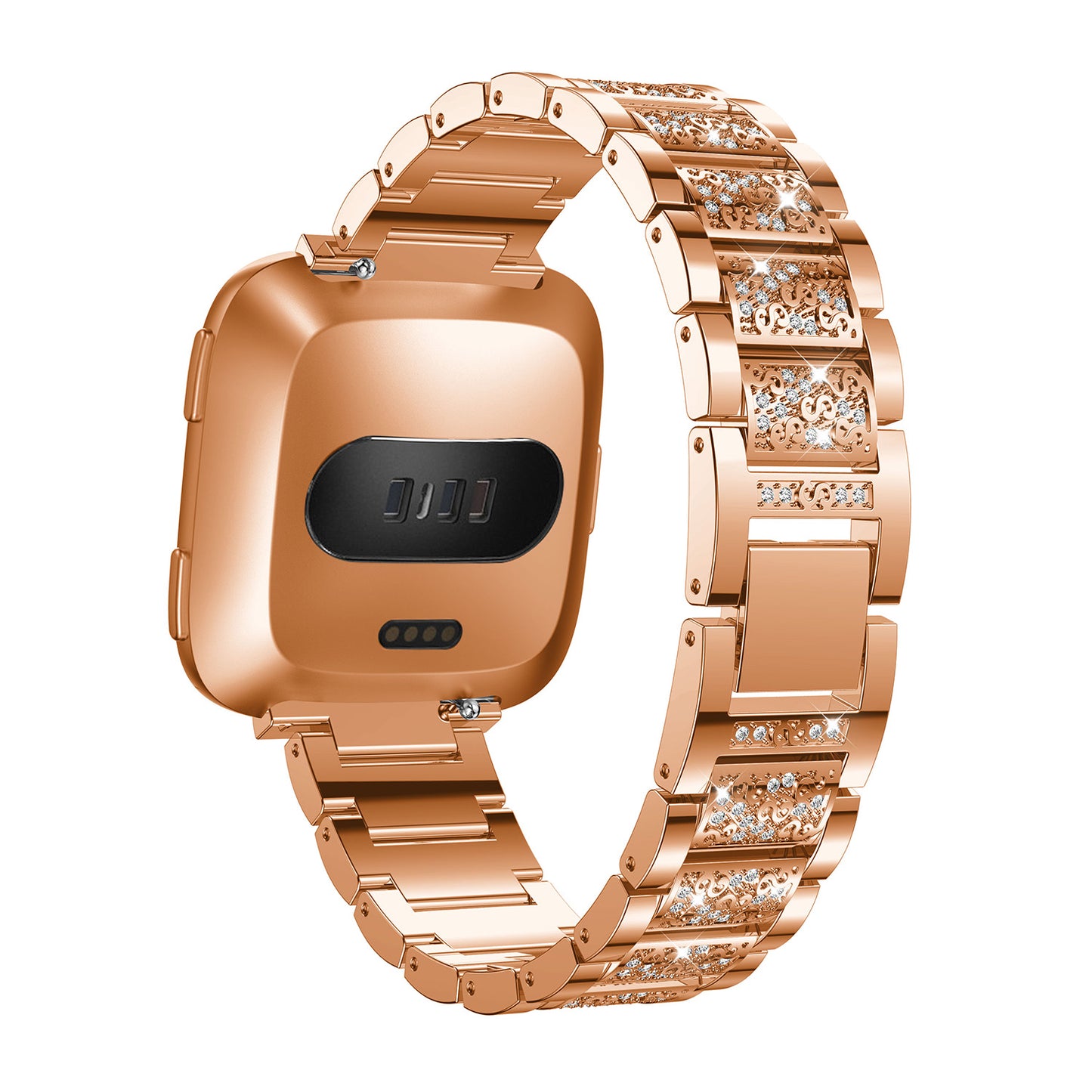 Link Strap w/ Rhinestones for Fitbit Versa & Versa 2
