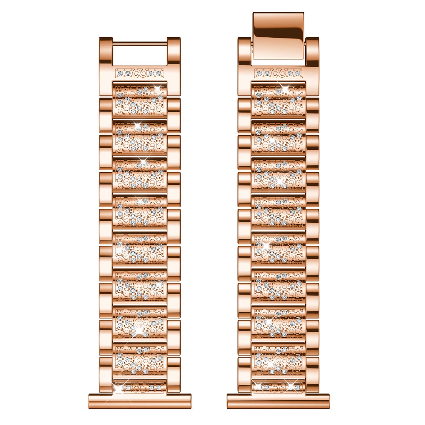 Link Strap w/ Rhinestones for Fitbit Versa & Versa 2
