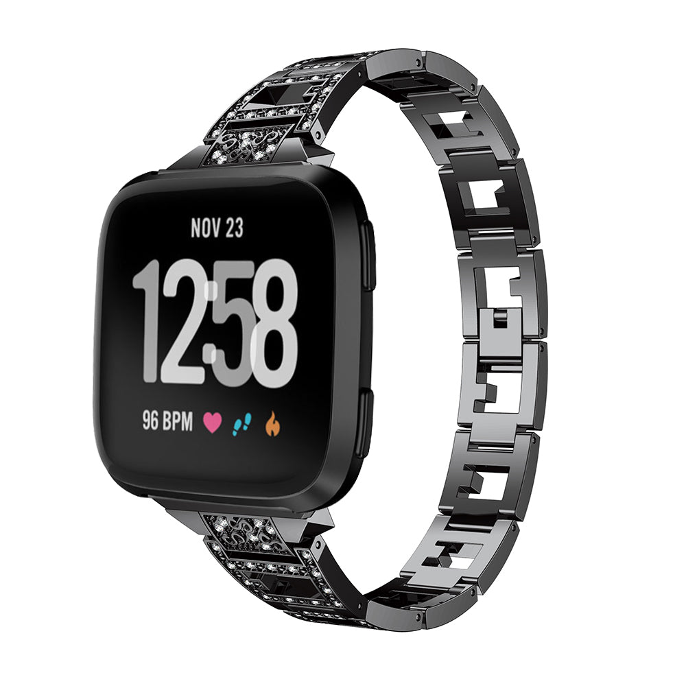 Alloy Link Band w/ Rhinestones for Fitbit Versa & Versa 2