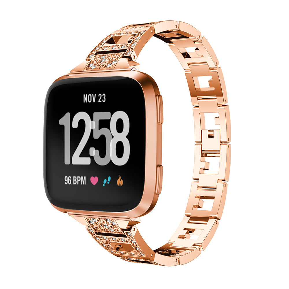 Alloy Link Band w/ Rhinestones for Fitbit Versa & Versa 2