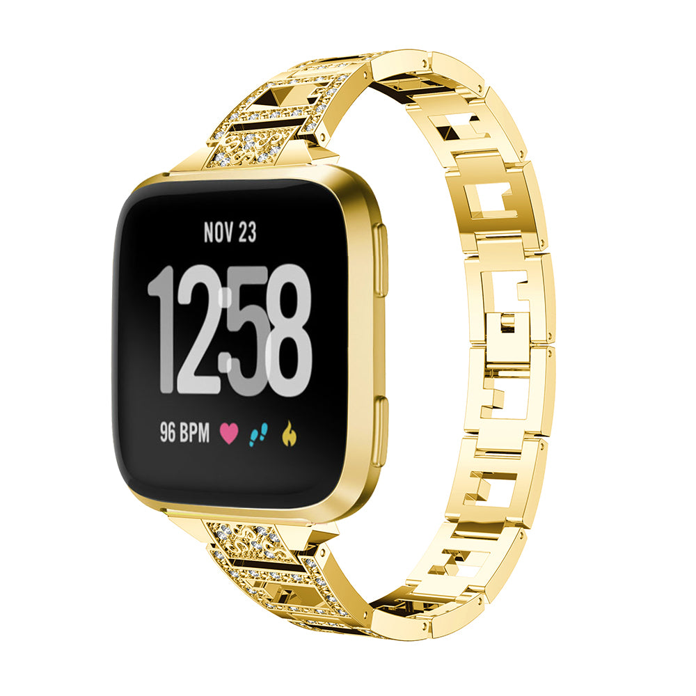 Alloy Link Band w/ Rhinestones for Fitbit Versa & Versa 2
