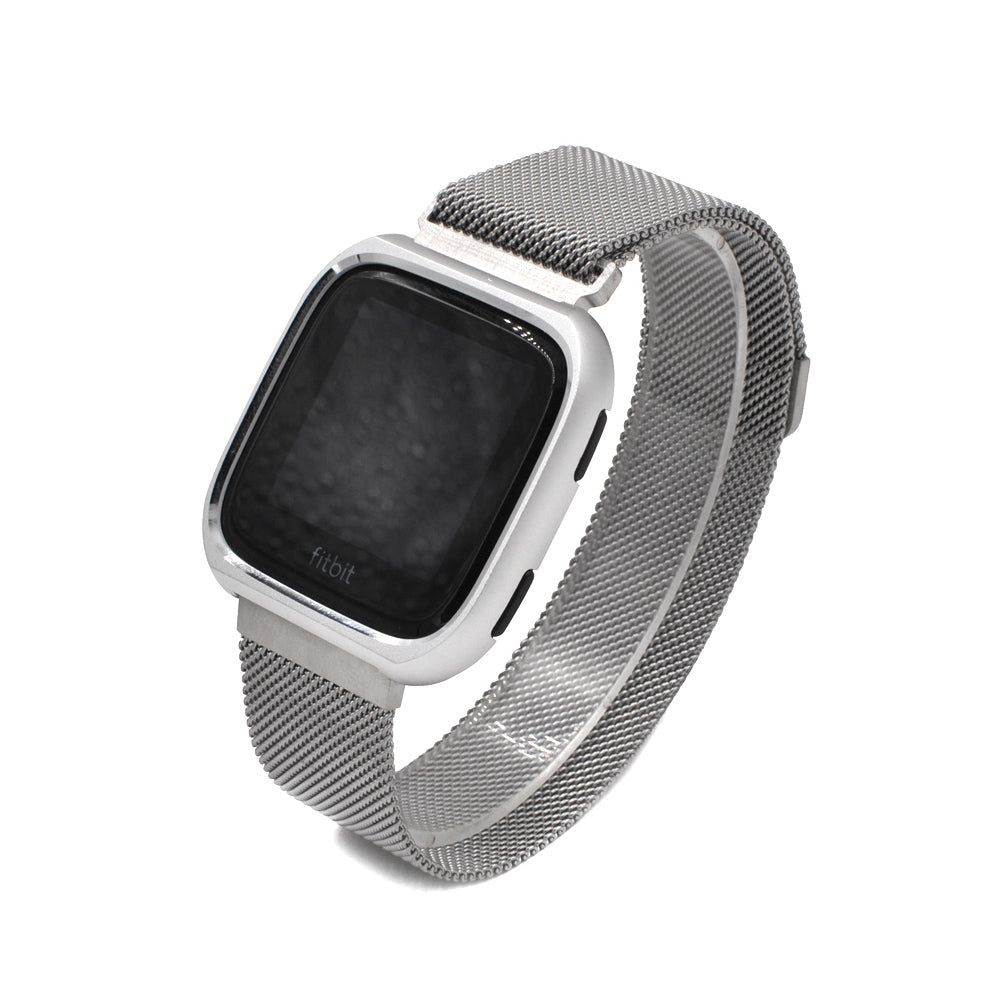 Milanese Mesh Strap w/ Case Protector for Fitbit Versa