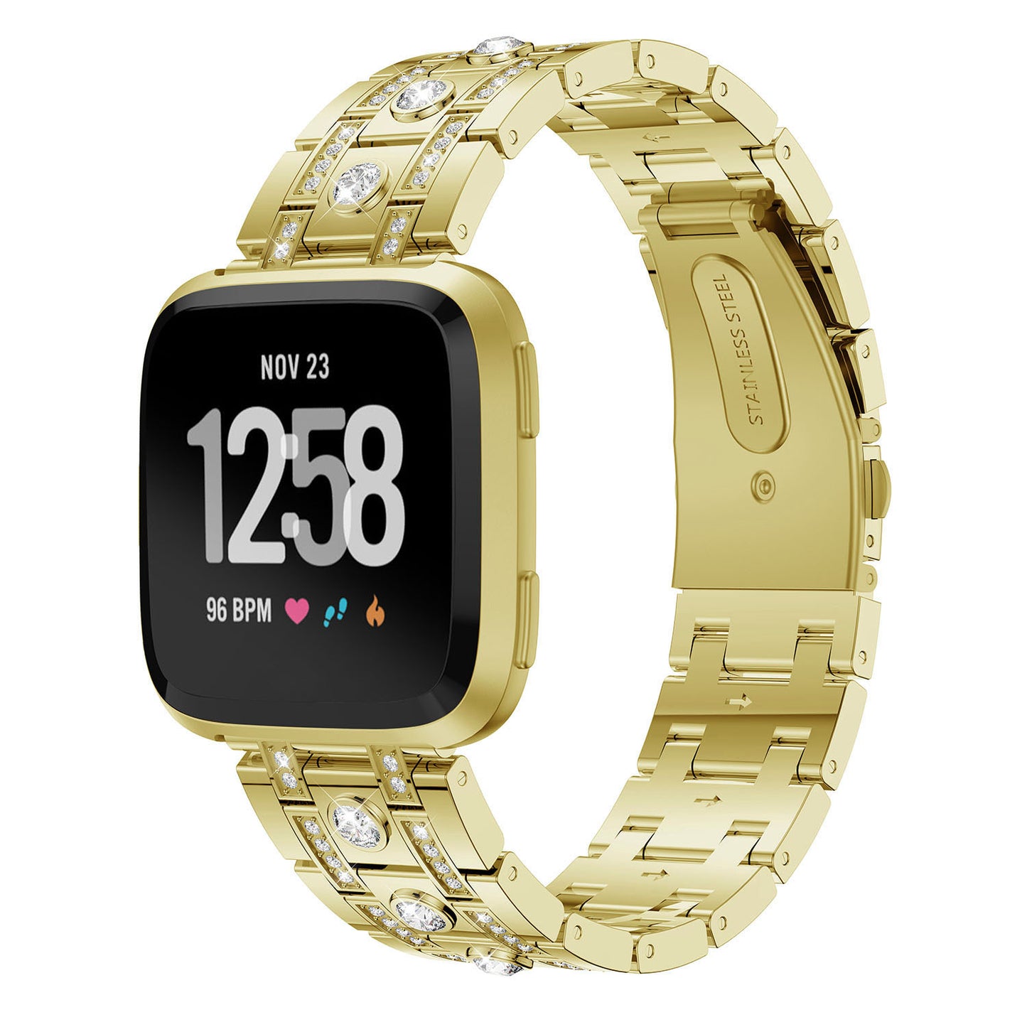 Rhinestone Studded Bracelet for Fitbit Versa & Versa 2