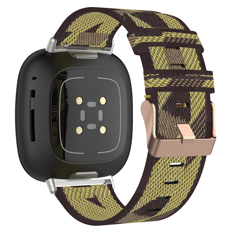 Canvas Strap with Polished Silver Buckle for Samsung Galaxy Watch / Active / Gear